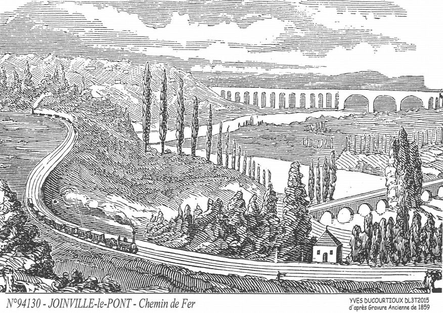 N 94130 - JOINVILLE LE PONT - chemin de fer (d'aprs gravure ancienne)